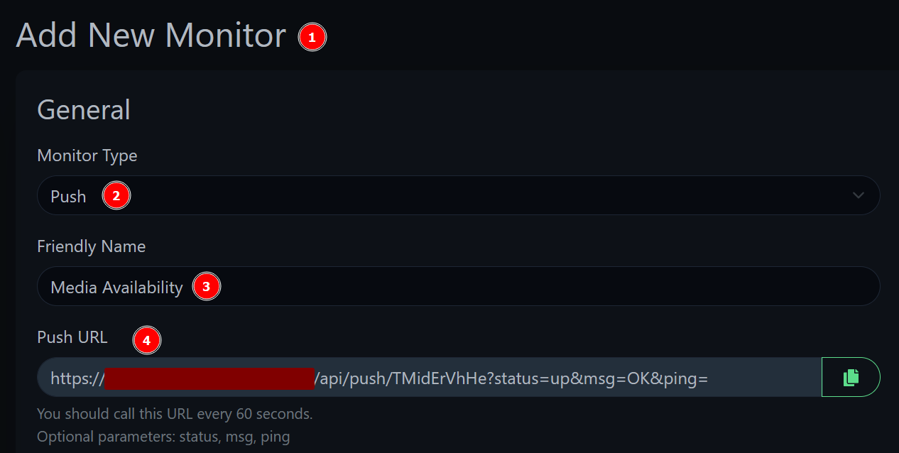 Adding Push Monitor